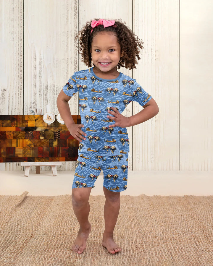 It's Lake Time Bamboo Two Piece Short Sleeve Shorts Pajama Set