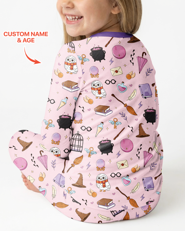 Personalized Birthday Wizard  Bamboo Two Piece Long Sleeve Pajama Set