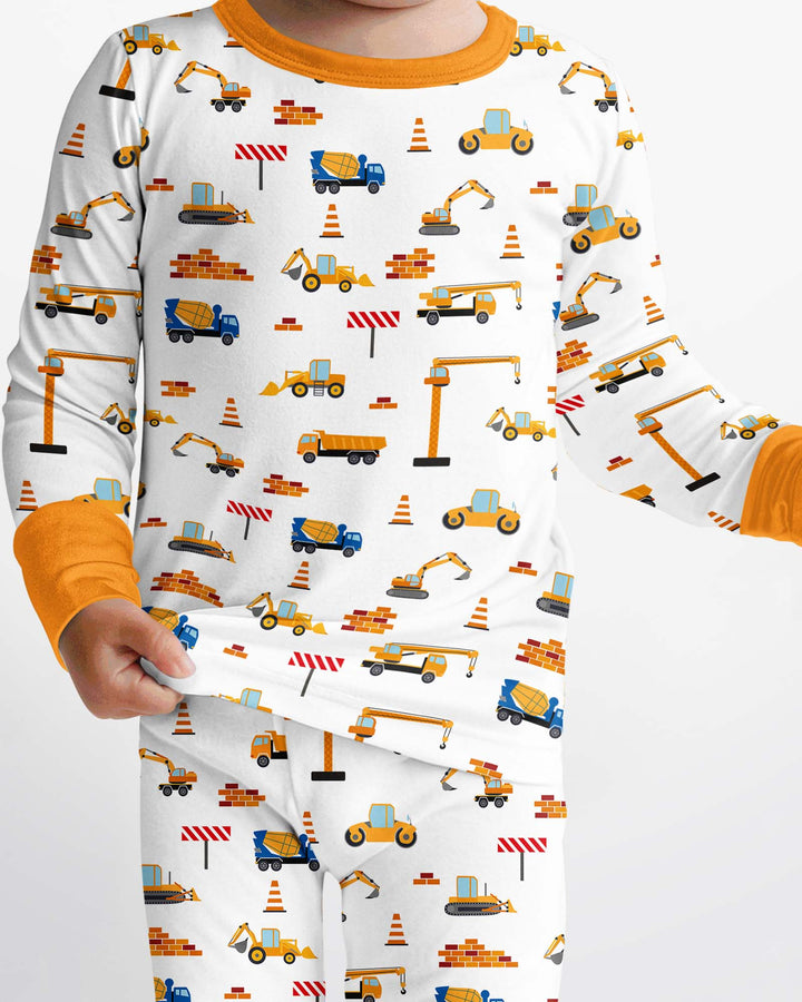 Construction Bamboo Two Piece Pyjamas Set
