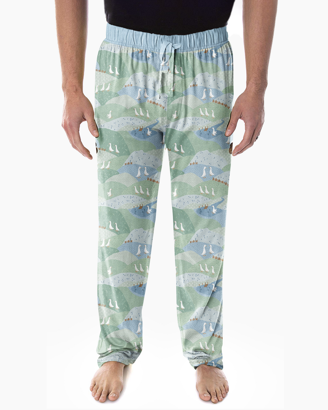 Wandering Geese Family Matching Bamboo Men's Pajama Set