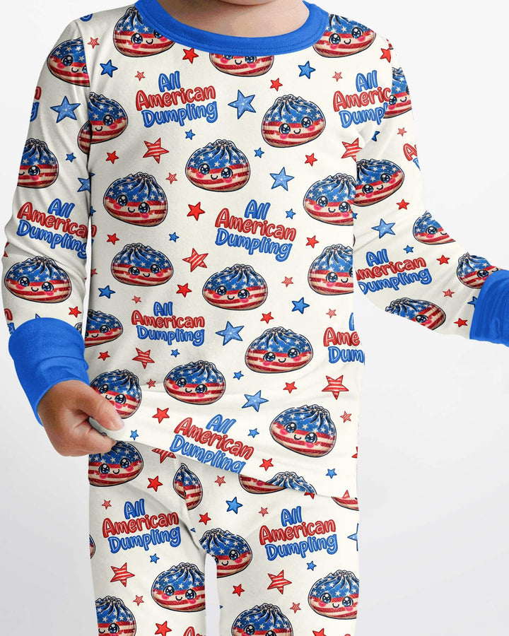 All American Dumpling Bamboo Two Piece Long Sleeve Pajama Set