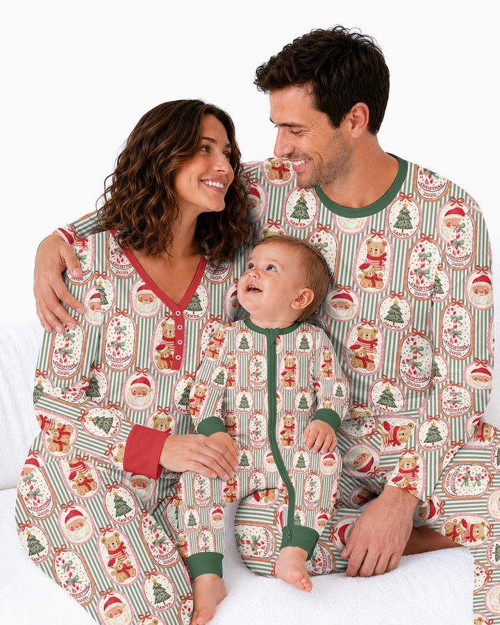 Teddy Bear Christmas Bamboo Women Pajama Set