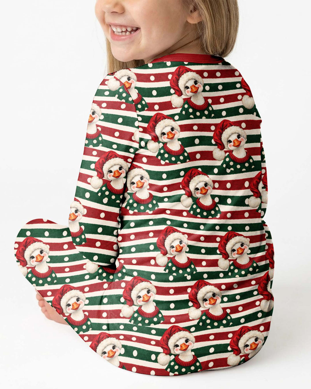 Santa Duck Bamboo Two Piece Long Sleeve Pajama Set