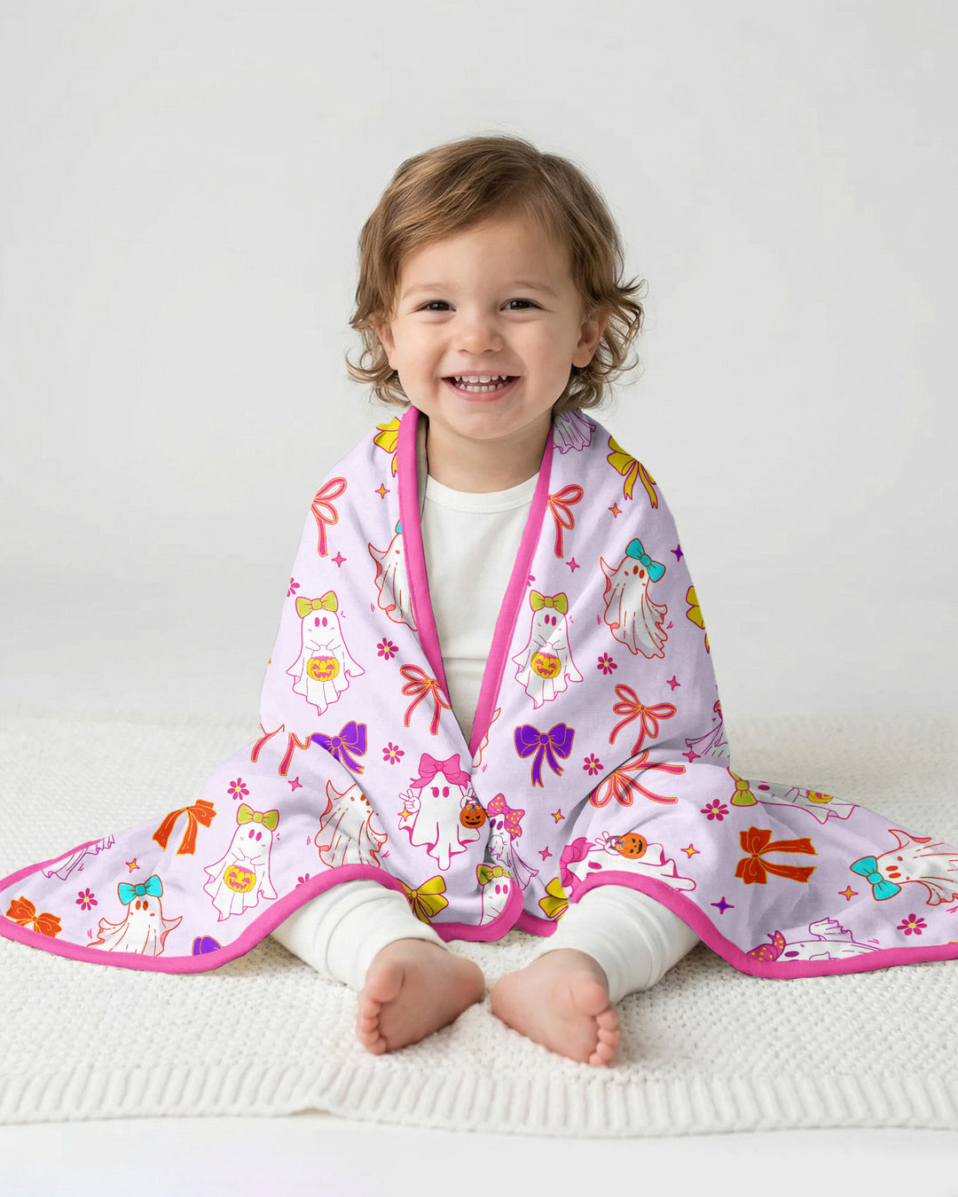 Coquette Ghost & Bow Bamboo Blanket