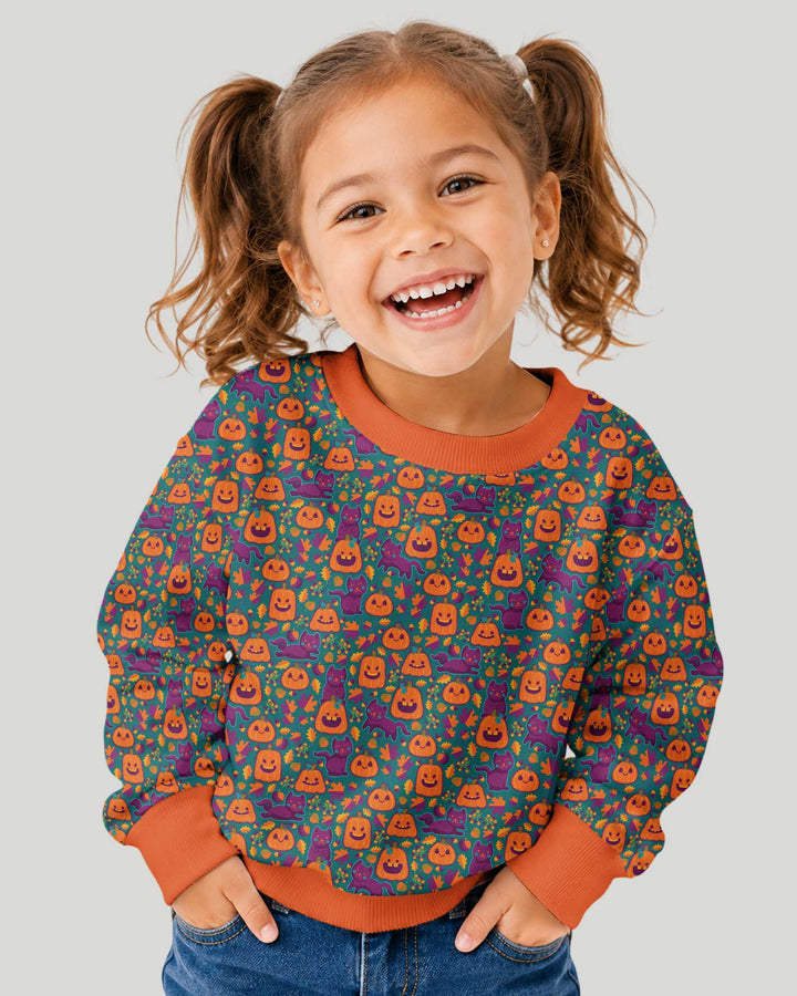 Cats and Pumpkins Bamboo Crewneck Sweatshirt