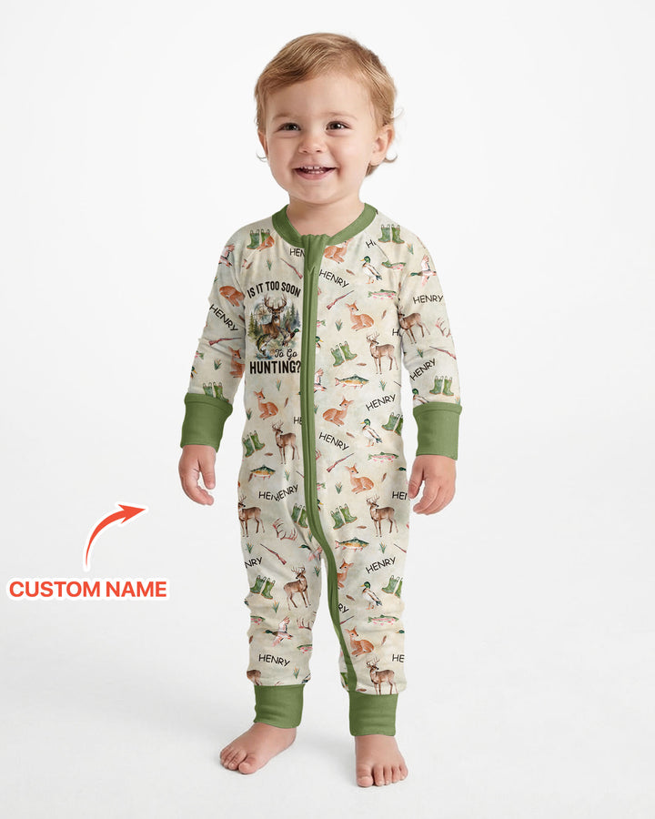 Is It Too Soon To Go Hunting Custom Name Bamboo Convertible Zippy