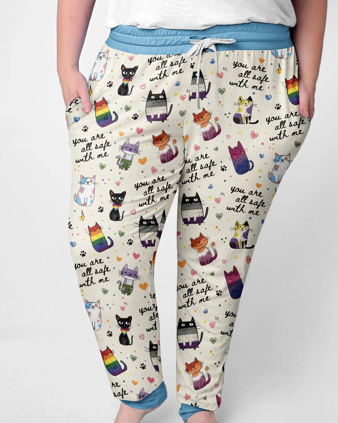 Loved & Safe Kitties Family Matching Bamboo Women Pajama Set