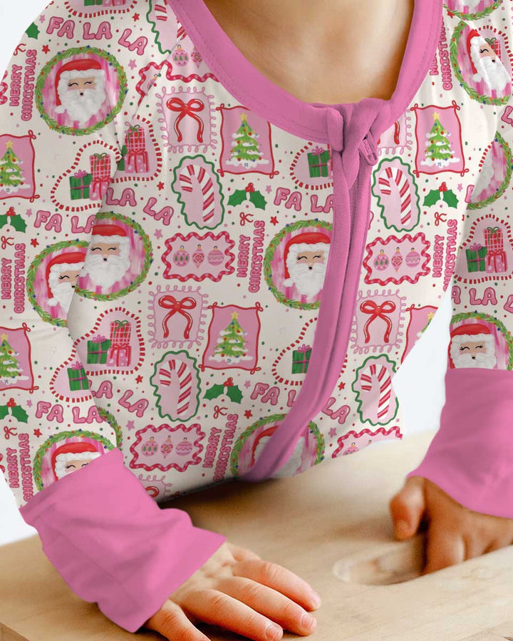 Fa La La Pink Christmas Bamboo Convertible Zippy