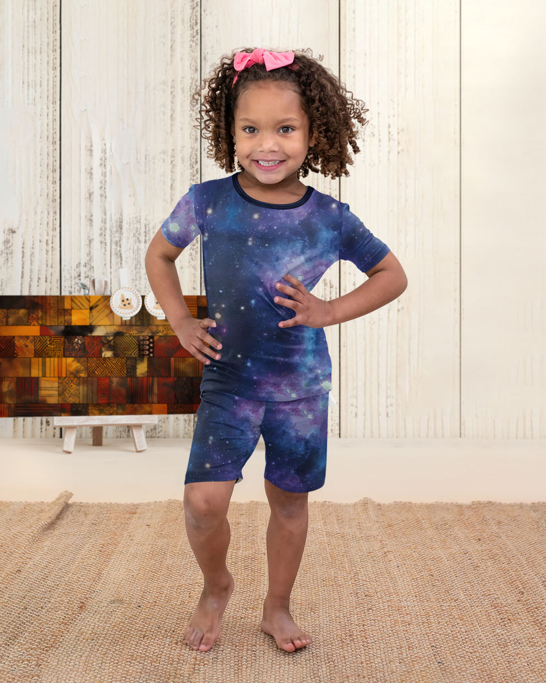 Nebula Bamboo Two-Piece Short Sleeve Shorts Pyjamas Set