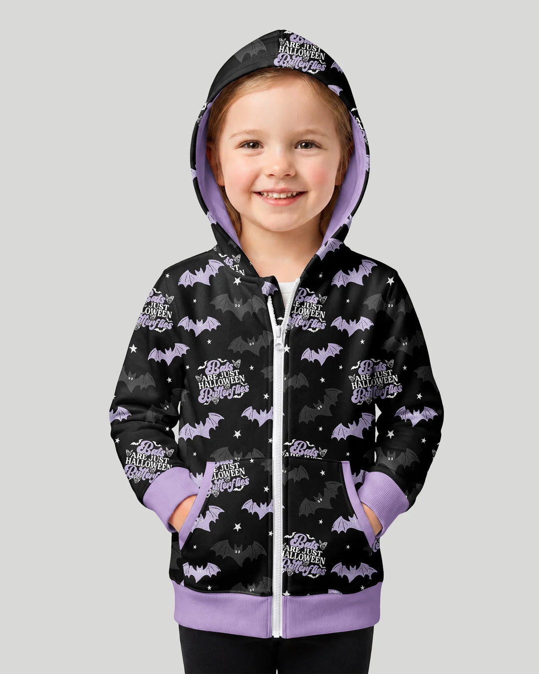 Halloween Butterflies Bamboo Zip Hoodie