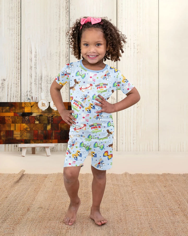Ready for Pre-K Bamboo Two Piece Short Sleeve Shorts Pajama Set