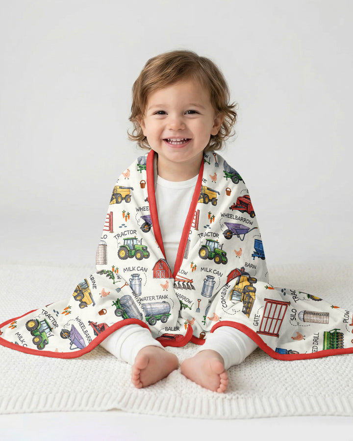 Little Farmer Bamboo Blanket
