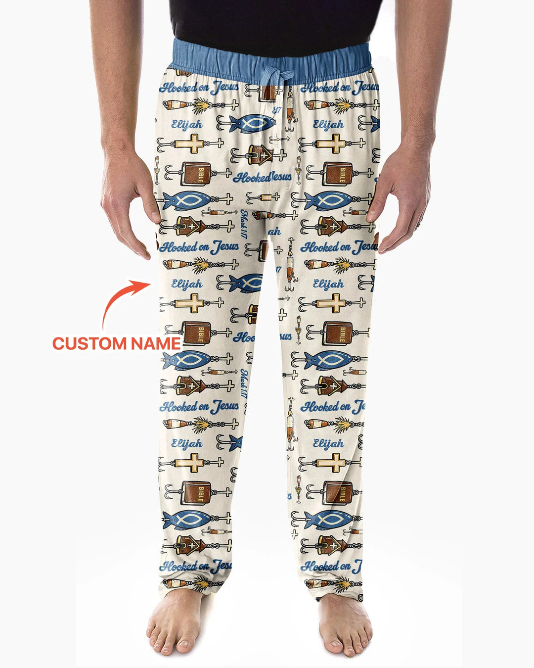 Hooked On Jesus Bamboo Men's Pajama Set