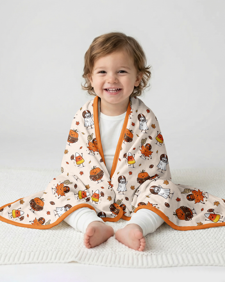 Fall Day Football Bamboo Blanket
