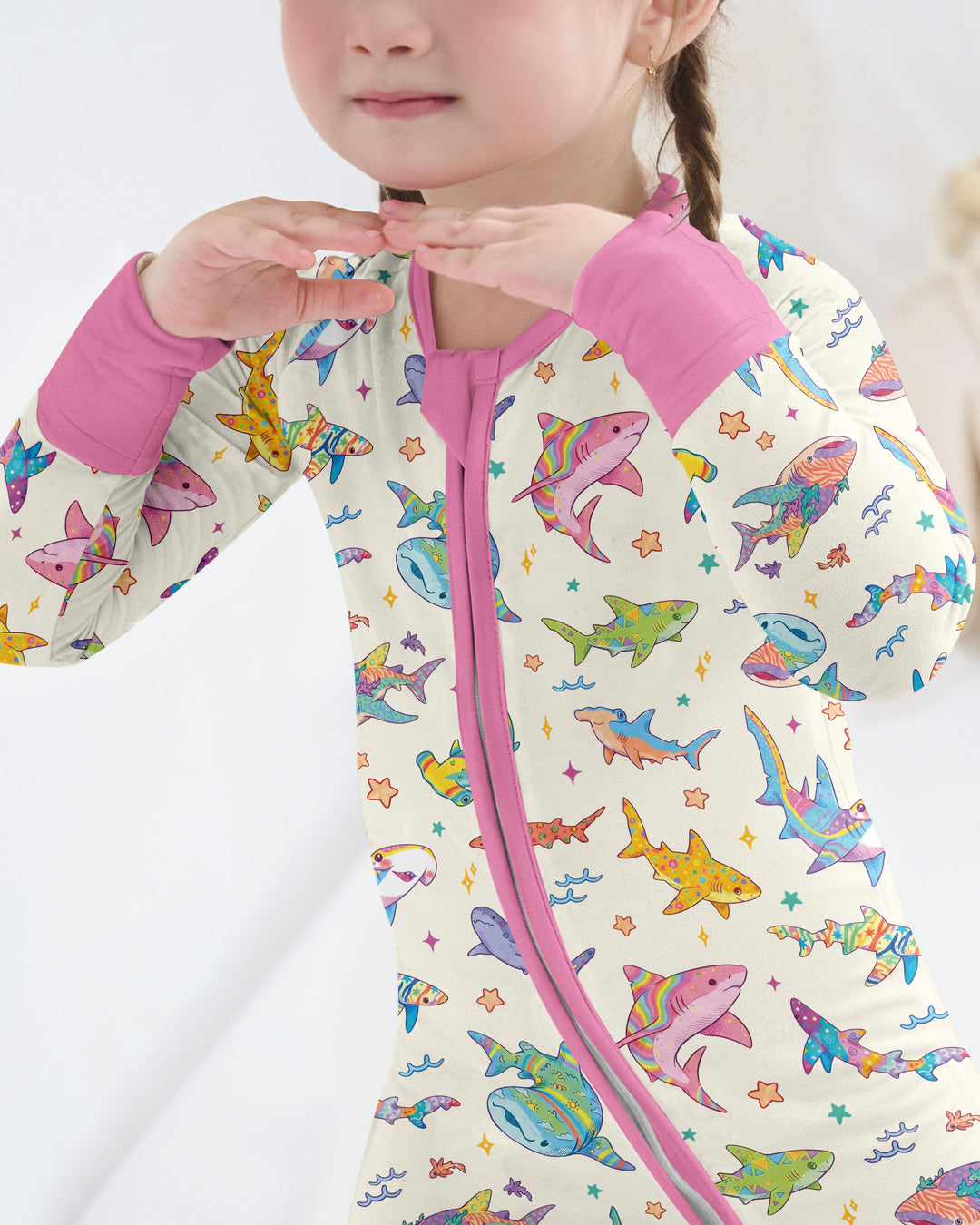 Tropical Sharks Bamboo Convertible Zippy