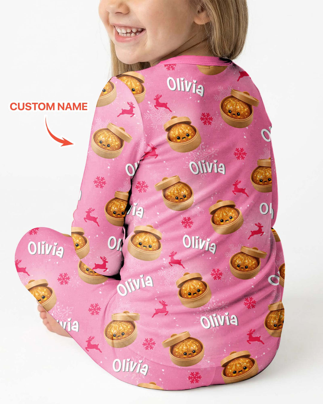 Christmas Cutie Dumpling Bamboo Two Piece Long Sleeve Pajama Set