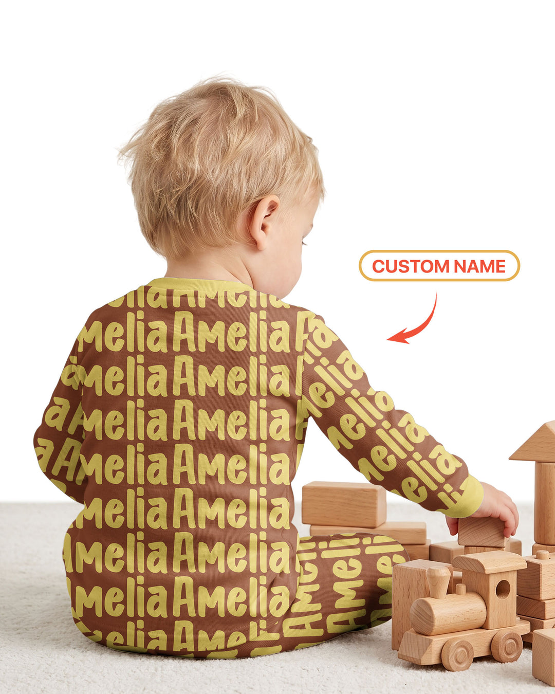 Little Letters Bamboo Two Piece Long Sleeve Pajama Set Bamboo Two Piece Long Sleeve Pajama Set