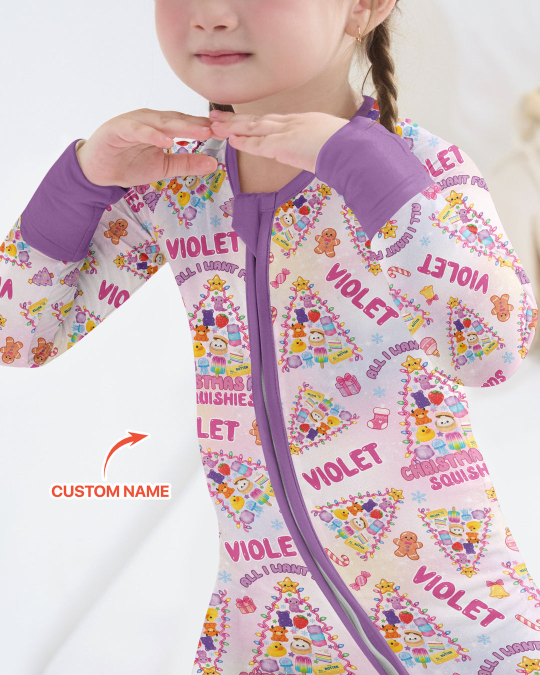 Custom Name All I Want For Christmas Are Squishies Bamboo Convertible Zippy