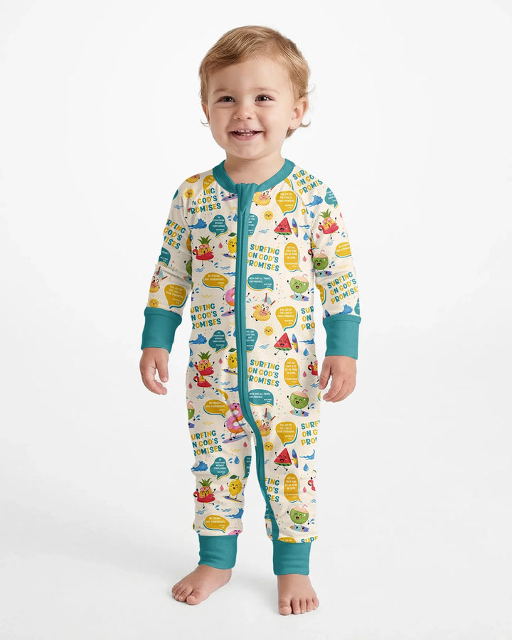 Summer Fruits Surfing On God's Promises Bamboo Convertible Zippy