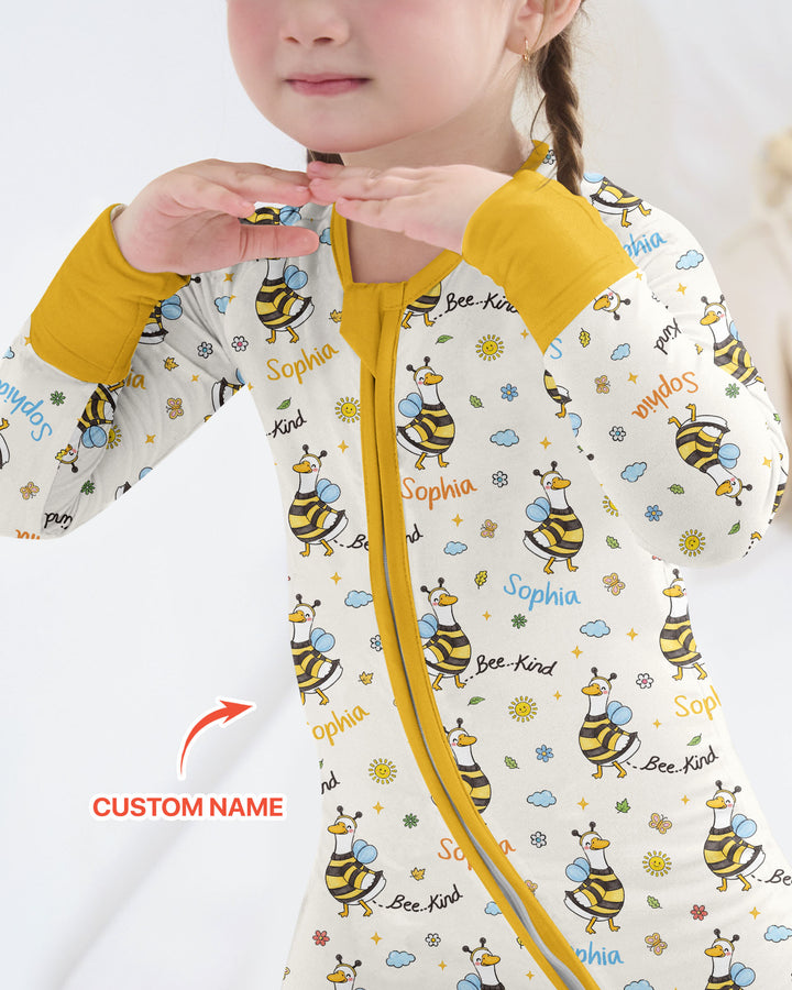 Custom Name Bee Kind The Goose Bamboo Convertible Zippy