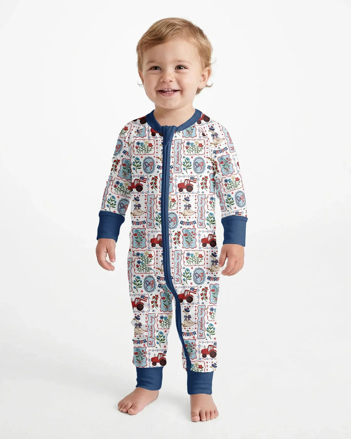 Patriotic USA Silly Goose Family Matching Bamboo Convertible Zippy