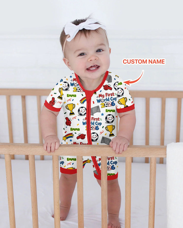 Custom Name My First Soccer Cup Bamboo Shorty Zippy
