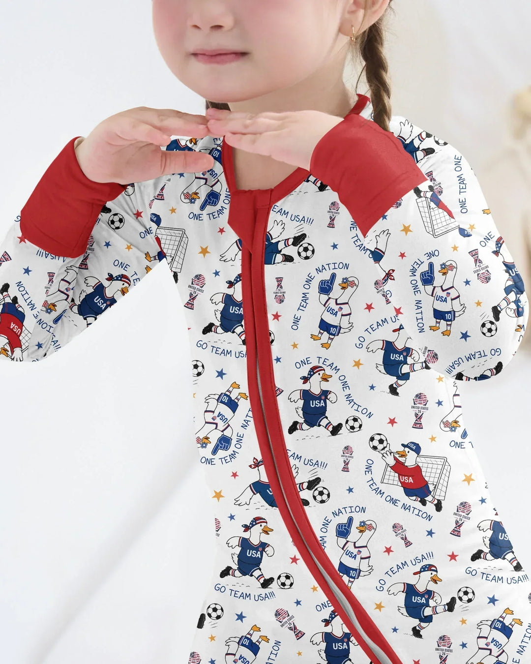 USA Soccer Goose Family Matching Bamboo Convertible Zippy