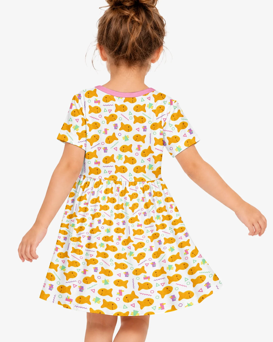 Cheesy Fishies Family Matching Bamboo Twirl Dress