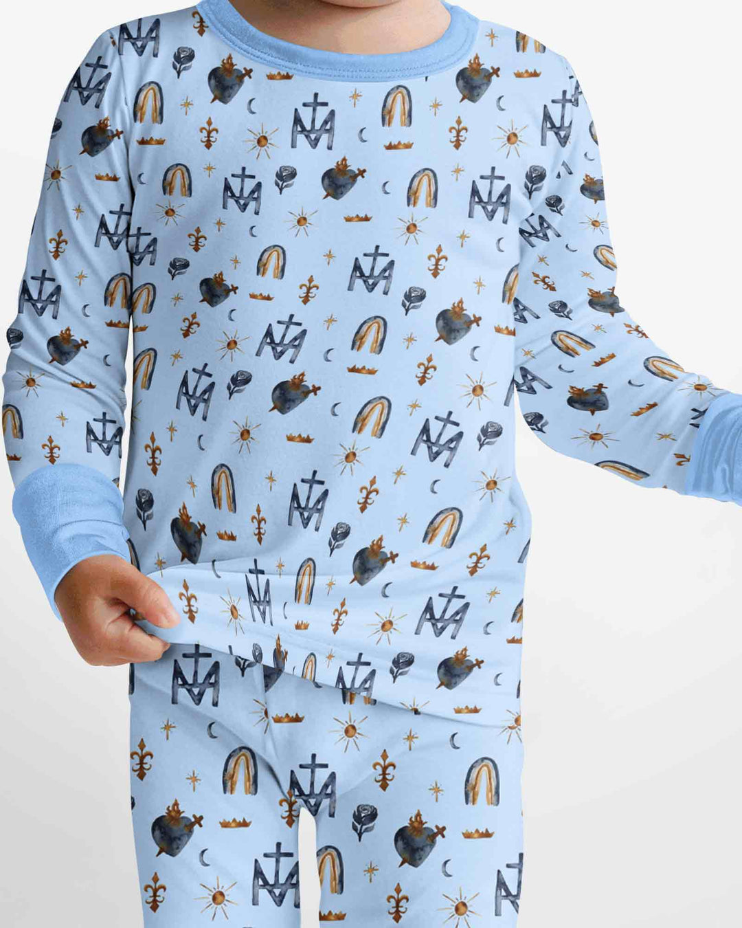 Template Bamboo Two Piece Long Sleeve Pyjamas Set