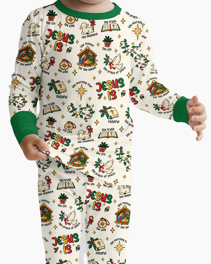 Names of Jesus Bamboo Two Piece Long Sleeve Pajama Set