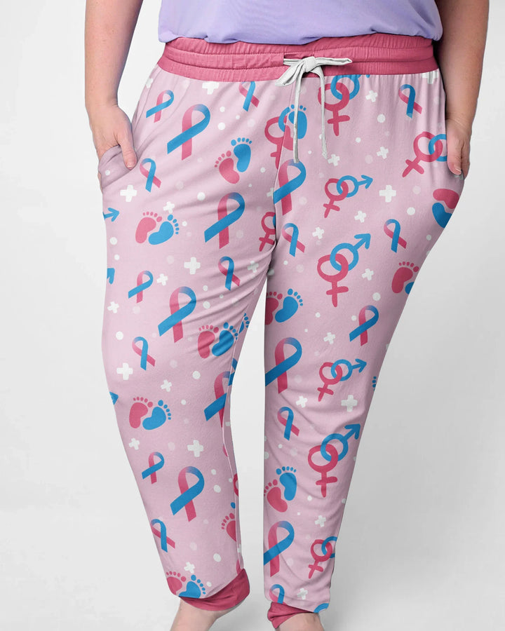 Infertility Awareness Blue and Pink Bamboo Women Pajama Set