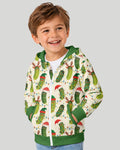 Cheerful Christmas Pickle Bamboo Zip Hoodie
