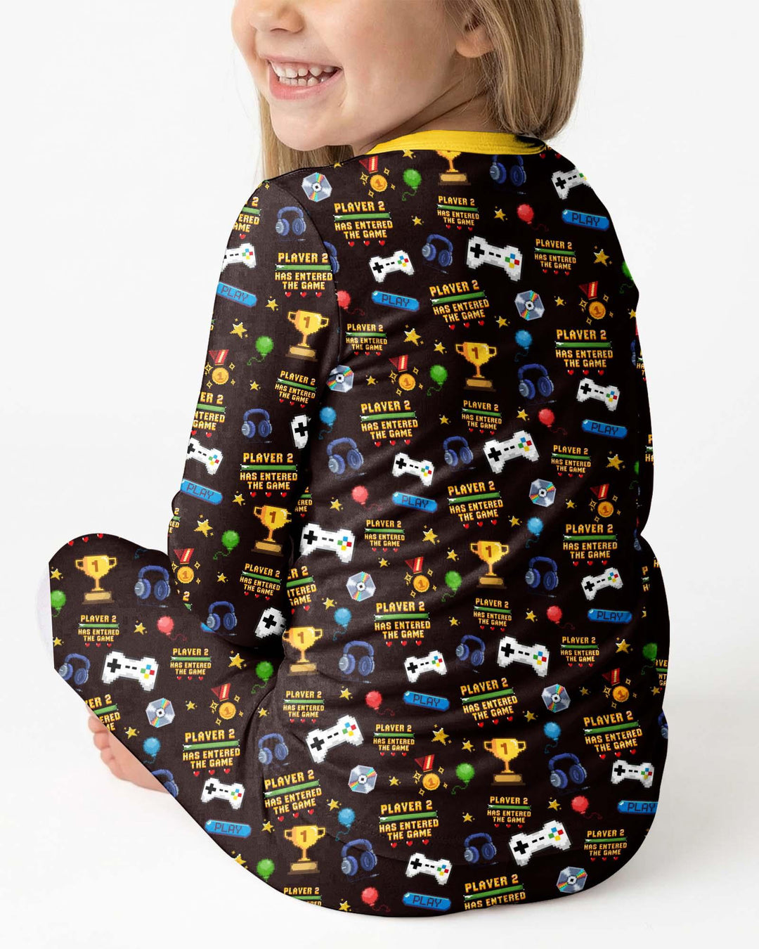 Leveled Up Daddy & Me Matching Bamboo Two Piece Long Sleeve Pajama Set