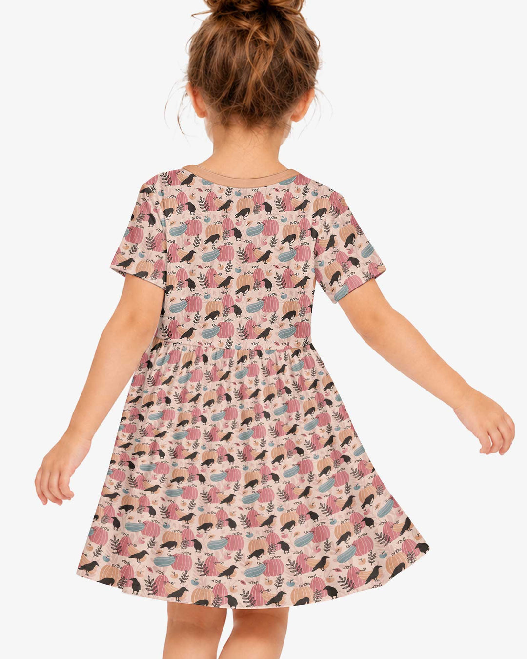 Pastel Pumpkin Patch Bamboo Twirl Dress