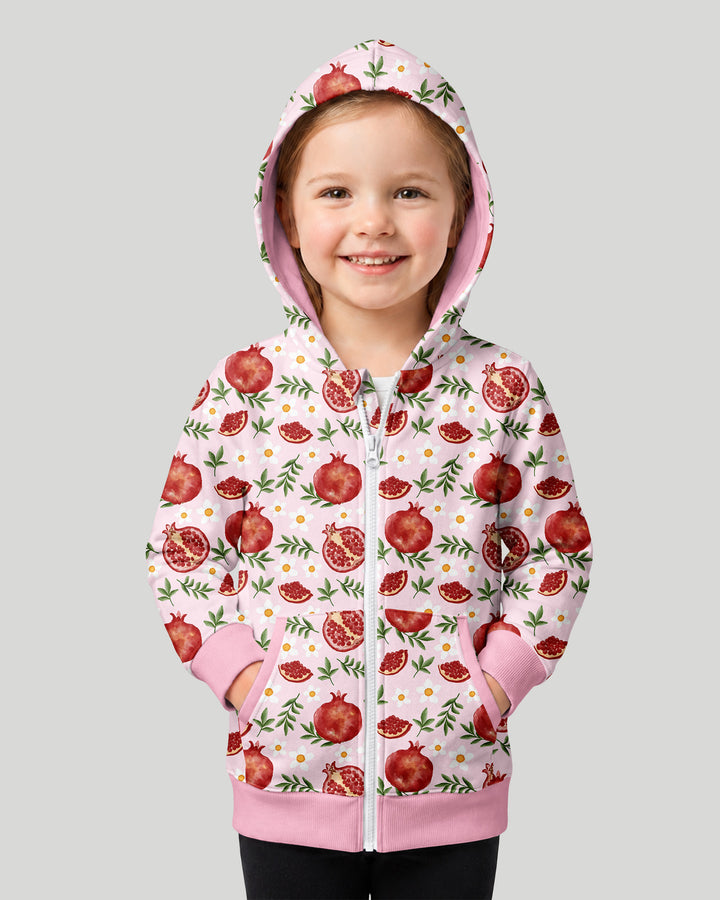 Pomegranate Garden Joy Family Matching Bamboo Zip Hoodie