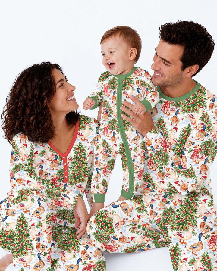 Christmas and Duck Bamboo Men's Pajama Set
