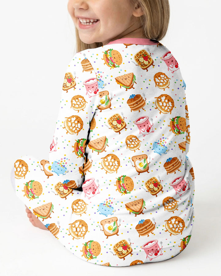 Breakfast Buddies Bamboo Two Piece Long Sleeve Pajama Set