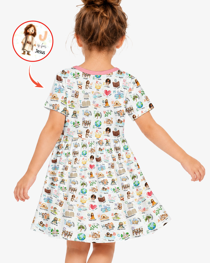 Bible ABC Alphabet Bamboo Twirl Dress