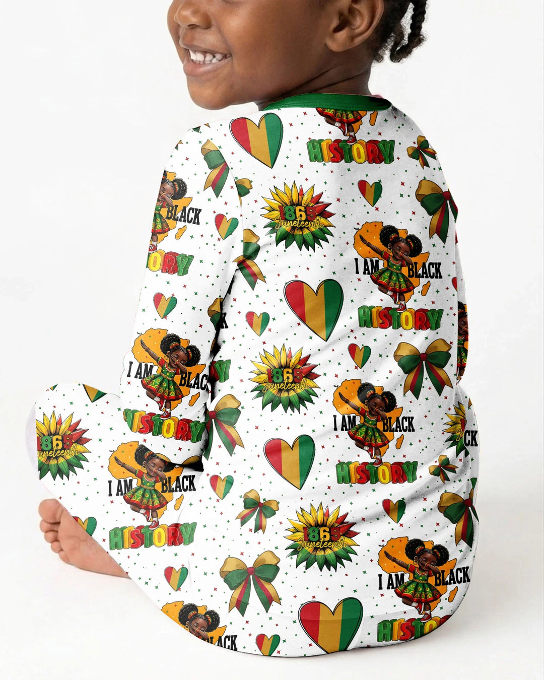 Juneteenth Girl I Am Black History Bamboo Two Piece Long Sleeve Pajama Set