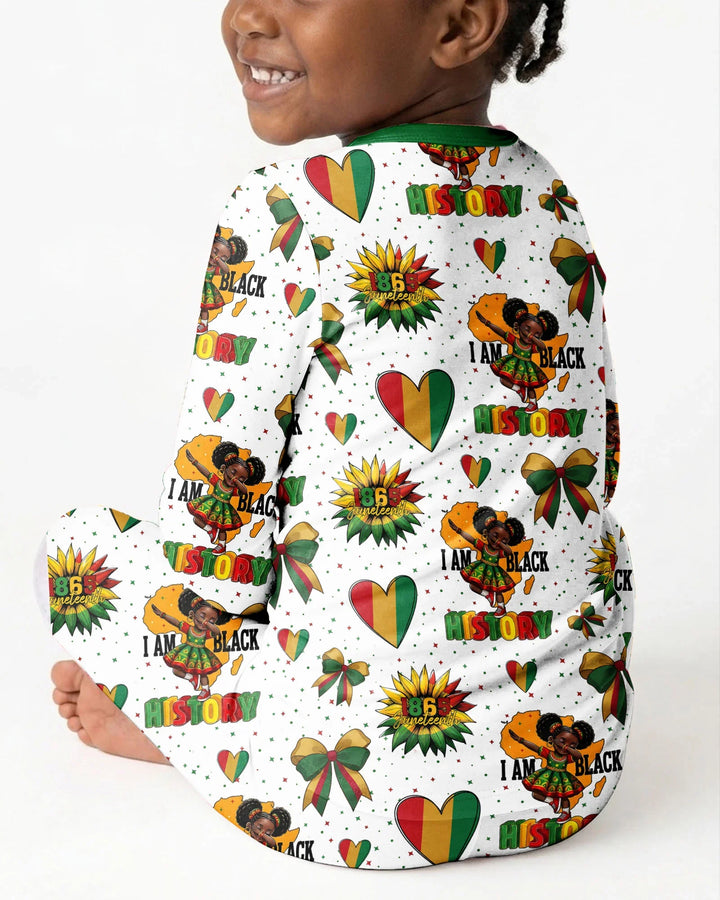 Juneteenth Girl I Am Black History Bamboo Two Piece Long Sleeve Pajama Set