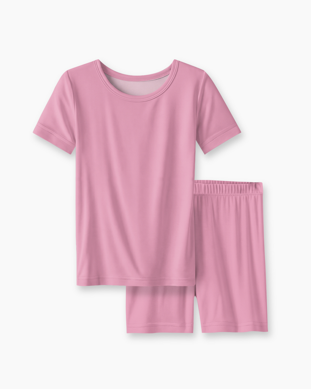 Solid Color Bamboo Two Piece Short Sleeve Short Pajama Set