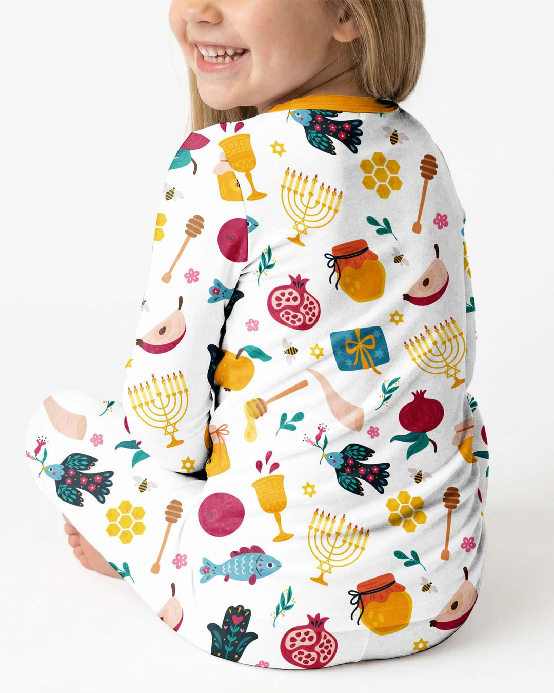 Shanah Tovah Party Bamboo Two Piece Long Sleeve Pajama Set