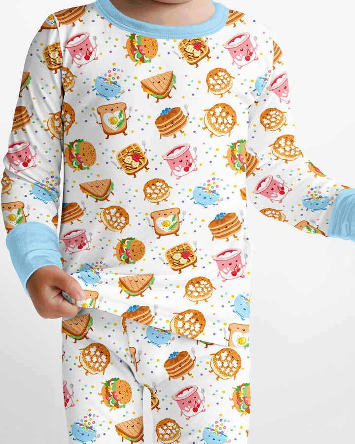 Breakfast Buddies Bamboo Two Piece Long Sleeve Pajama Set