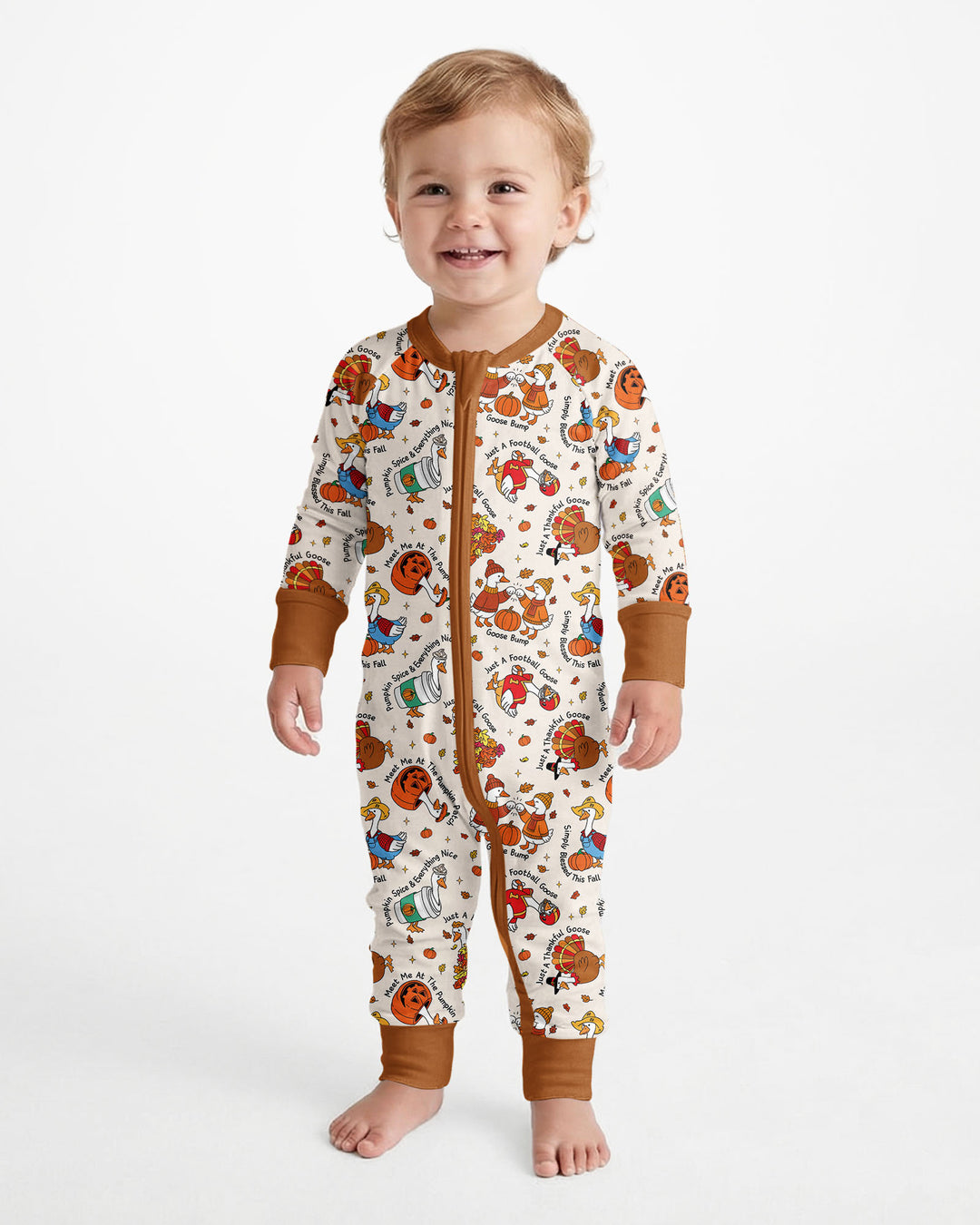 Just A Fall Goose Family Matching Bamboo Convertible Zippy