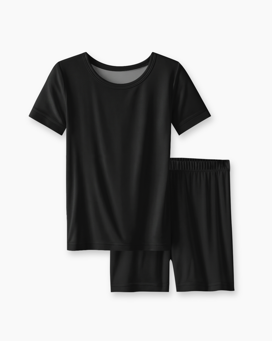 Solid Color Bamboo Two Piece Short Sleeve Short Pajama Set