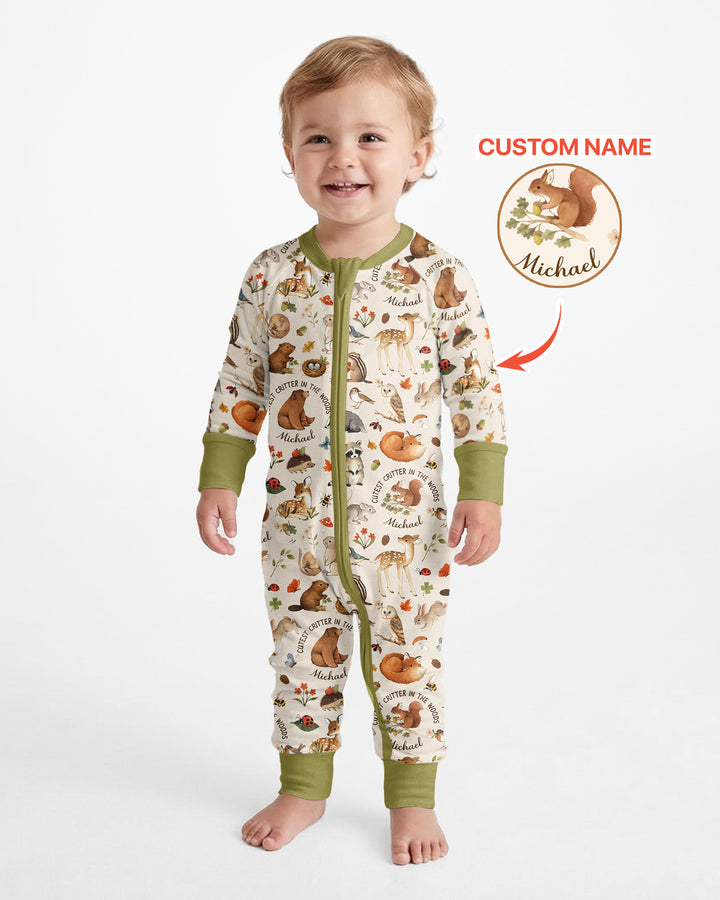 Cutest Critter In The Woods Custom Name Bamboo Convertible Zippy