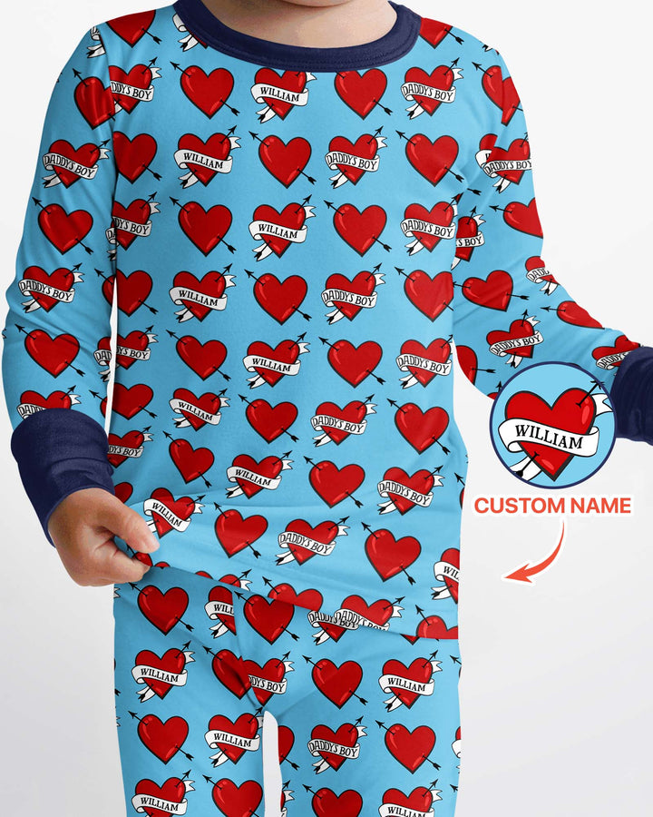 Dad's Kids Bamboo Two Piece Long Sleeve Pajama Set