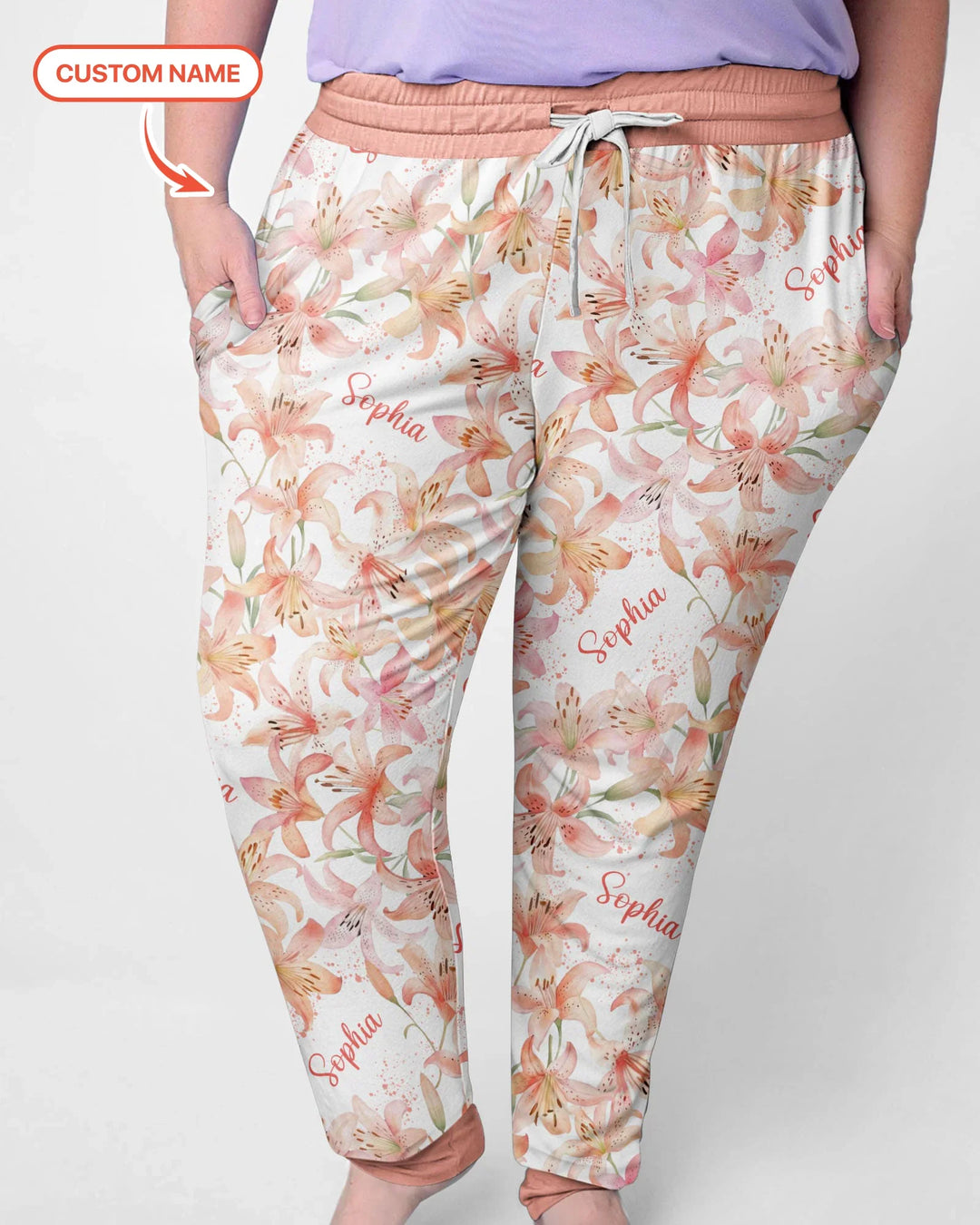 Custom Name Birth Month Flowers Bamboo Women Pajama Set