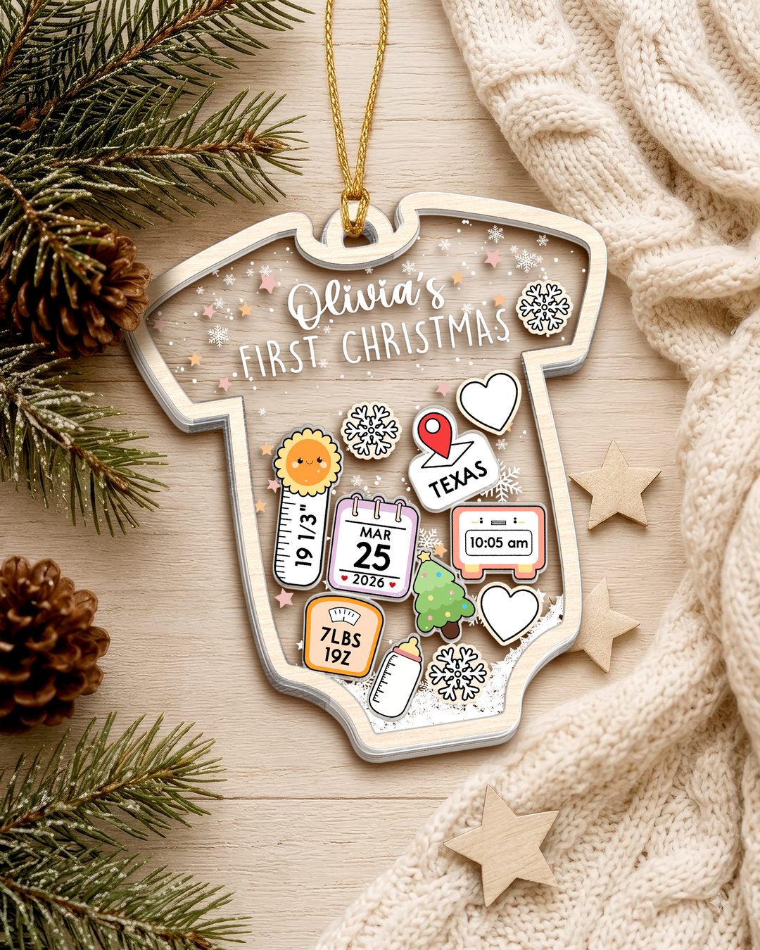 Baby's First Christmas Shaker Ornament
