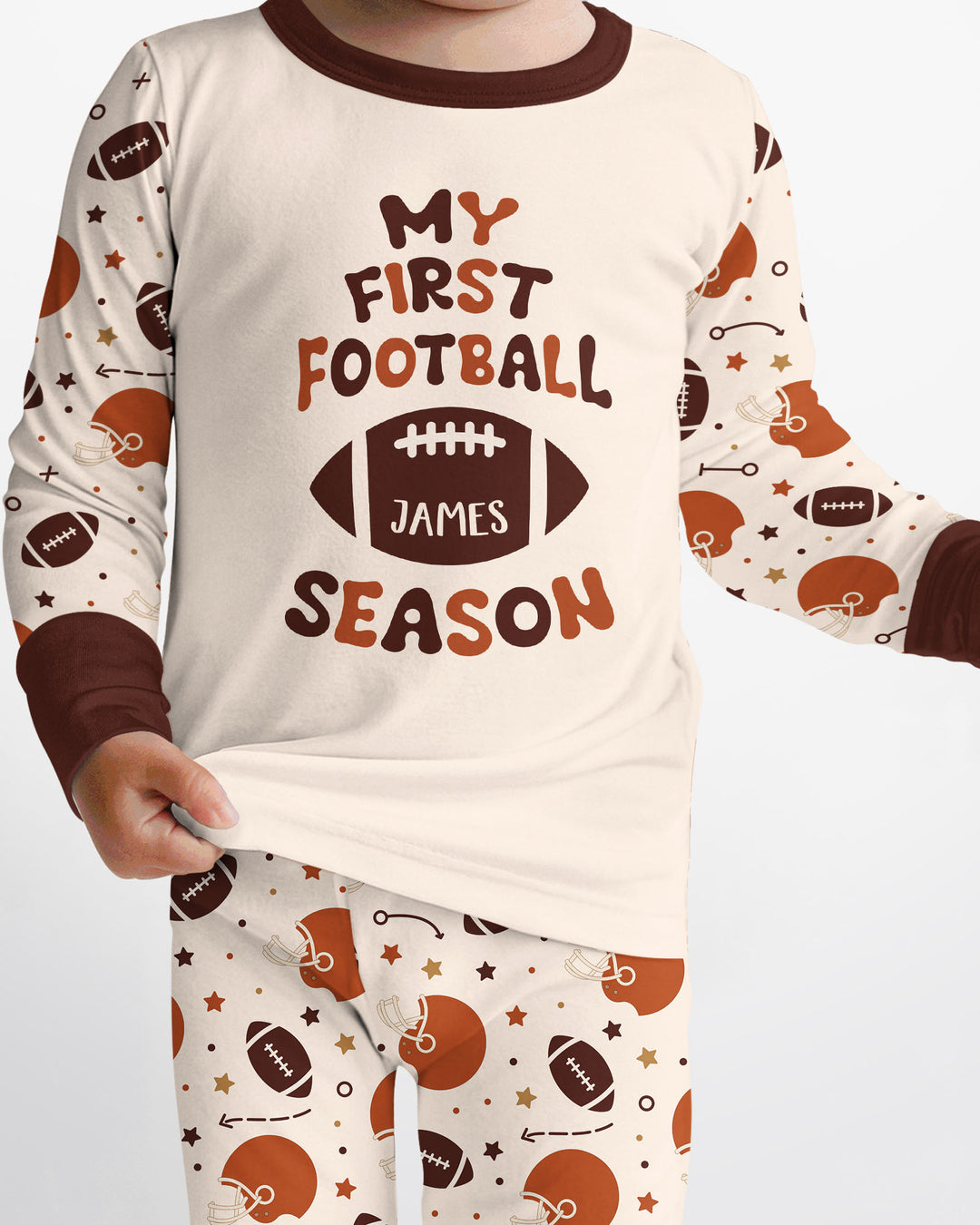 My First Football Season Bamboo Two Piece Long Sleeve Pajama Set